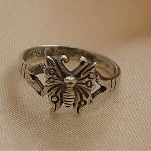 Vintage s925 Butterfly Pinky ring
